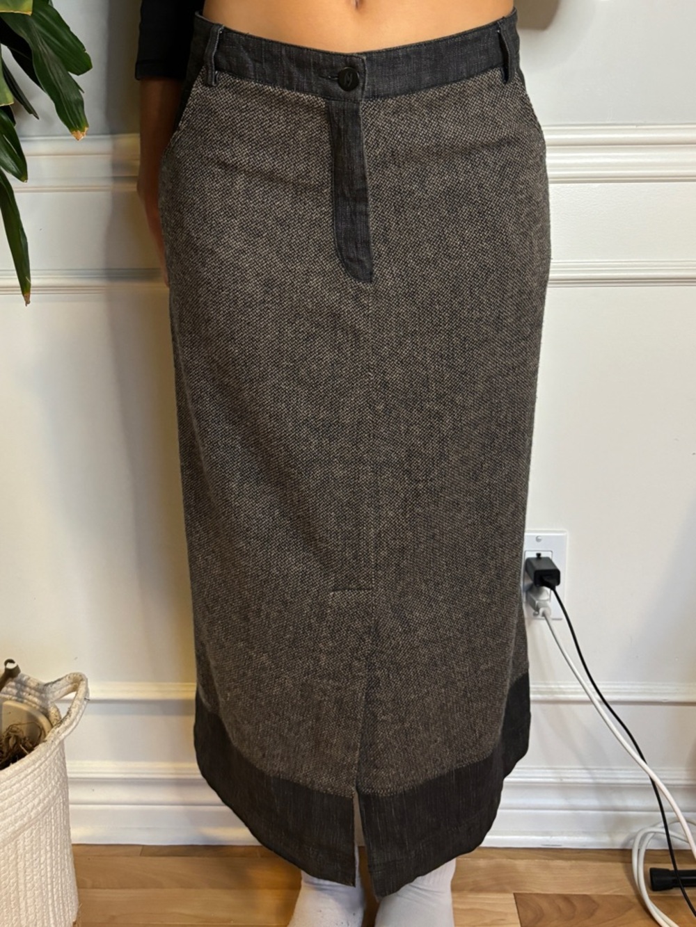 Health Ceramics Tweed Skirt with Dark Trim